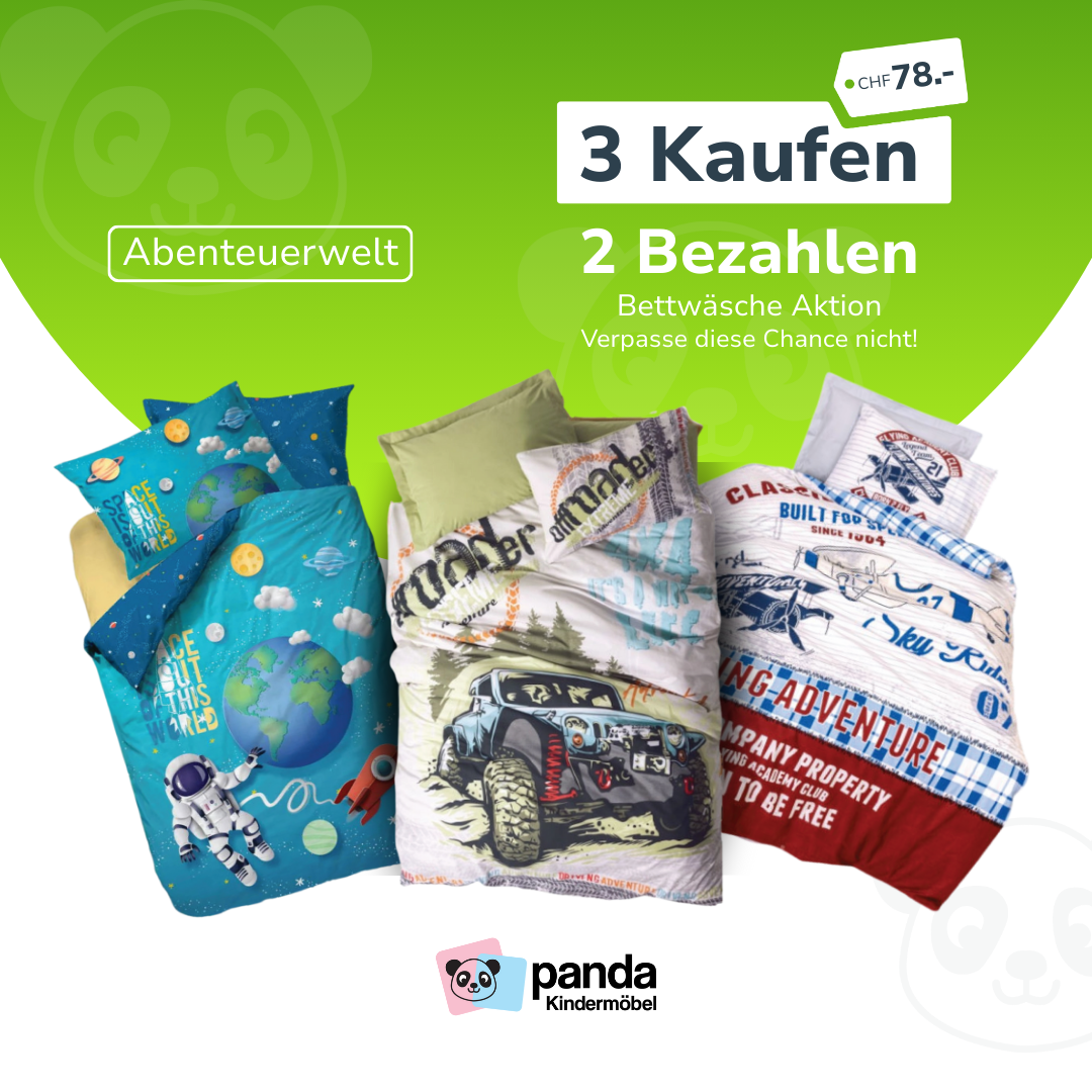 Bettwäsche 3 für 2 Set Abenteuerwelt