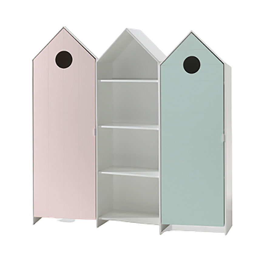 Regalschrank Casami 3-teilig Set Mint, Pink