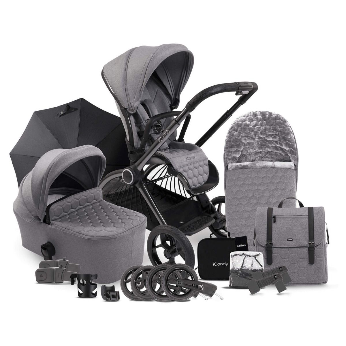 Kinderwagen Core Summer Bundle Hellgrau