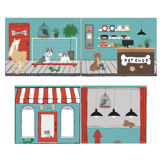 Spielvorhang Pet Shop