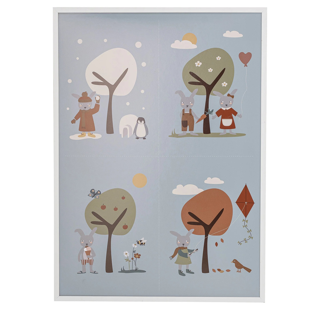 Poster Jahreszeiten Oya mit Rahmen