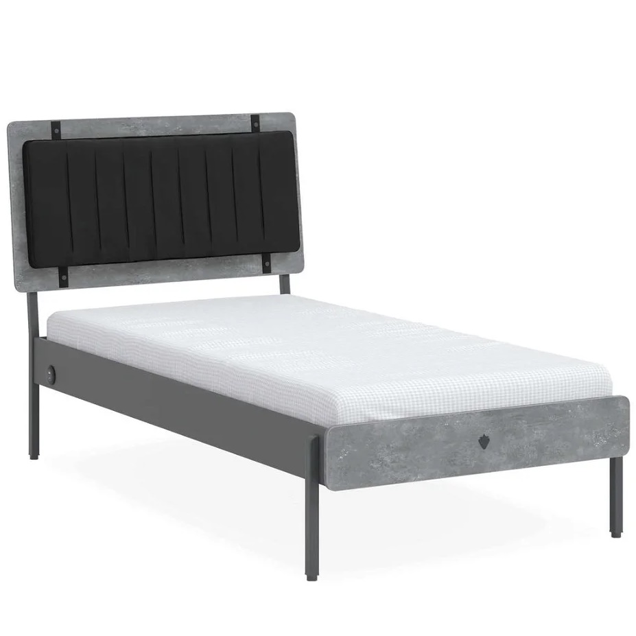 Bett Space Gray  Standard, 100 x 200 cm