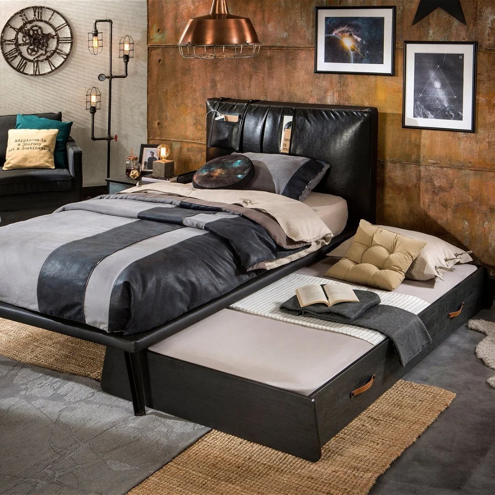 Ausziehkasten Dark Metal 90x190cm 2