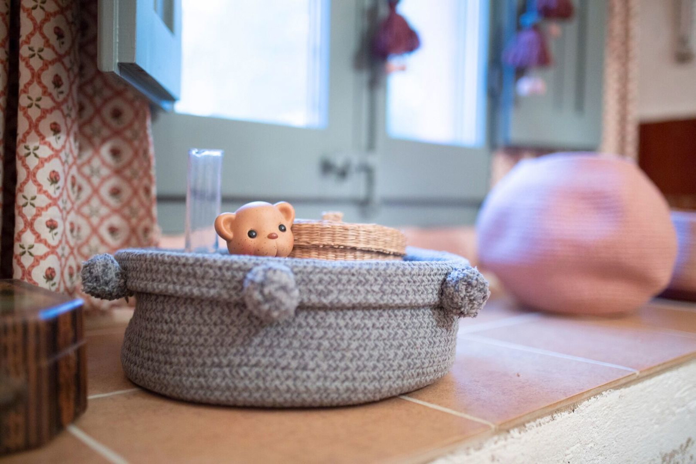 Korb Tray Vintage Blau #2