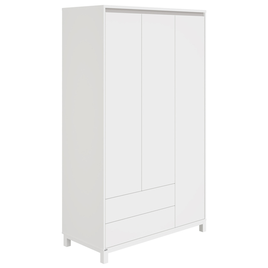 Kleiderschrank Olli mit Schubladen 3-türig Grau