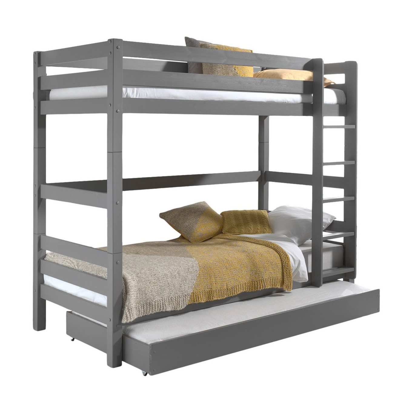 Etagenbett Pino 180 inkl. Ausziehkasten Grau