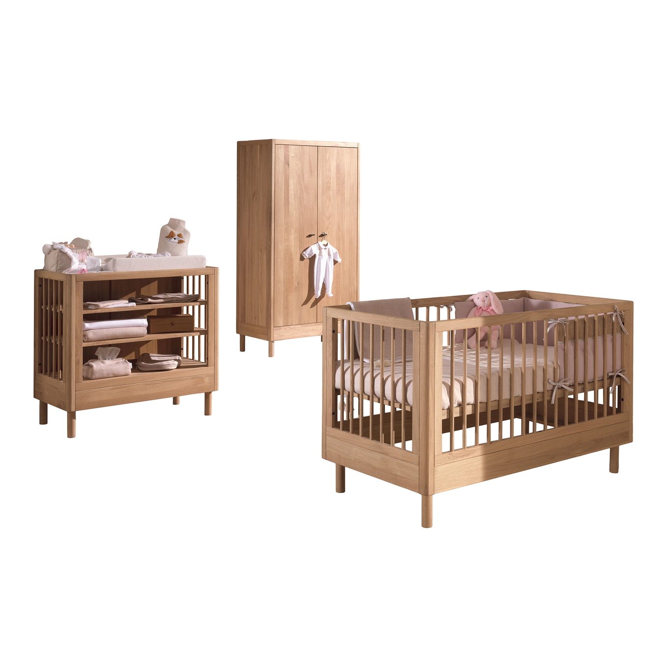 Babyzimmer Forrest Eiche 3-teilig Set B