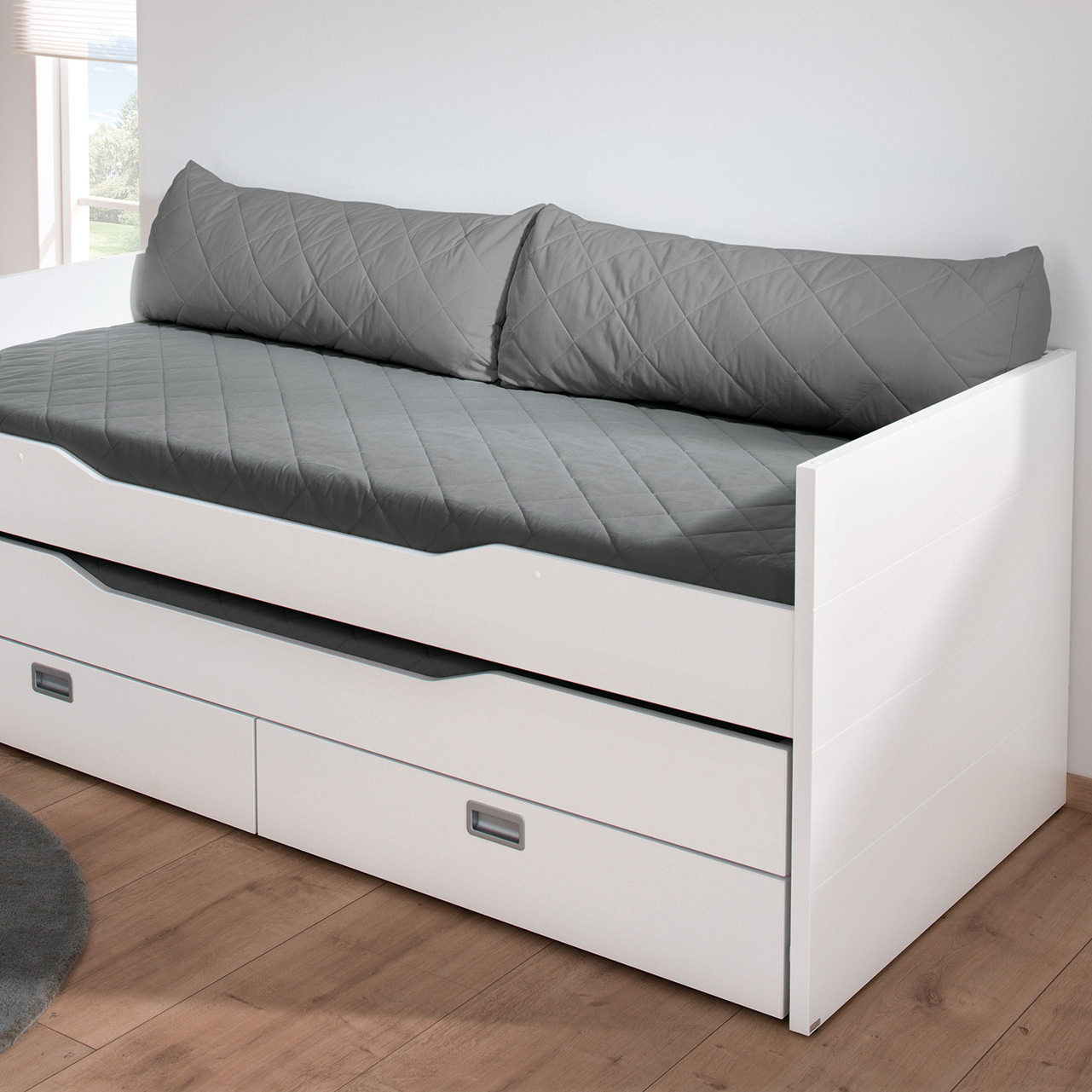 Rückenkissen aus Baumwolle Anthrazit