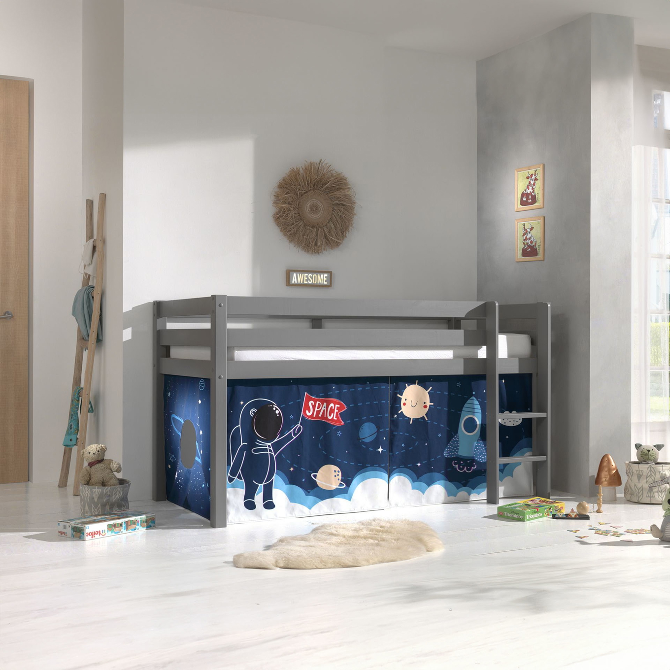 Halbhohes Bett Space Shuttle Grau #2