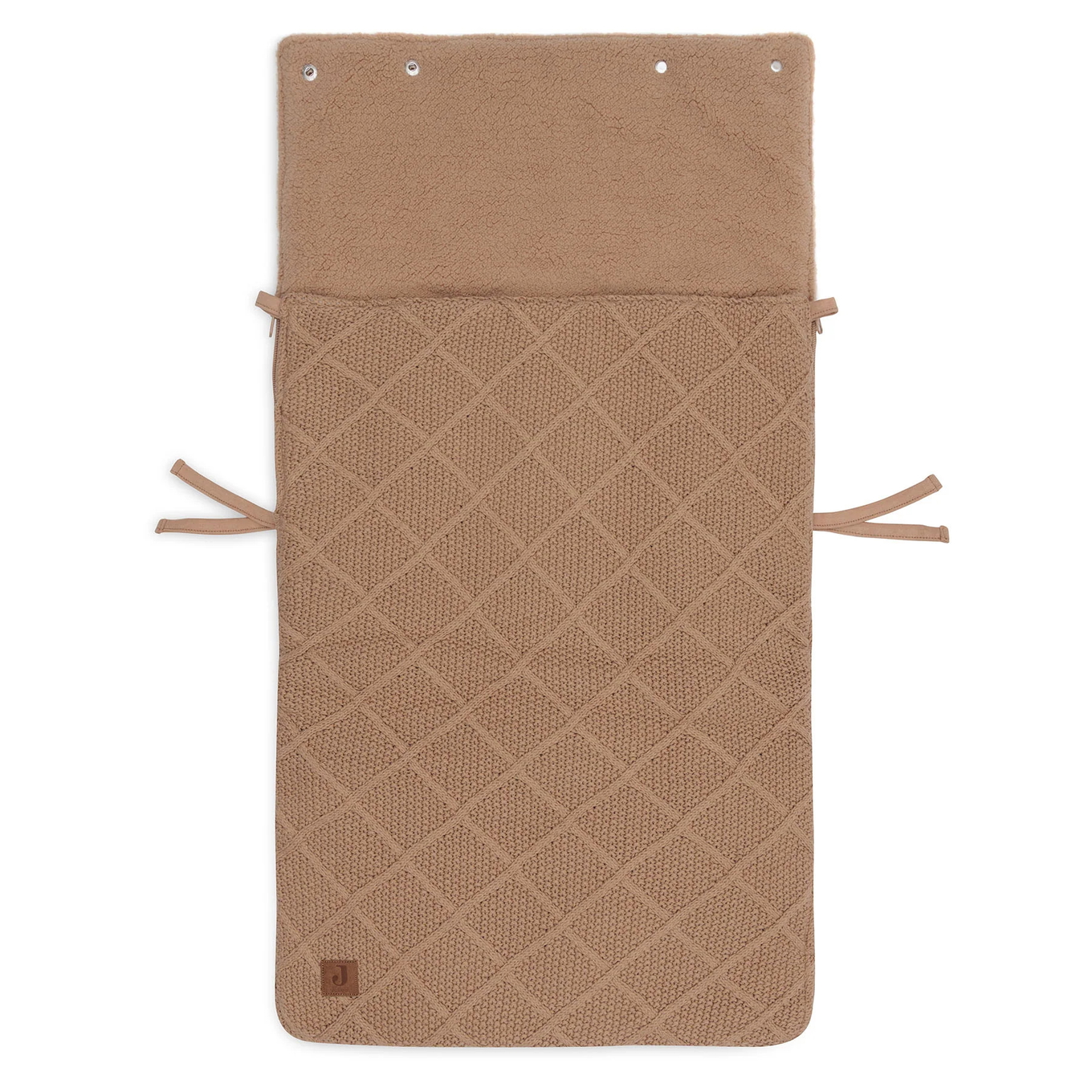 Fusssack für Babyschale Check Knit Biscuit