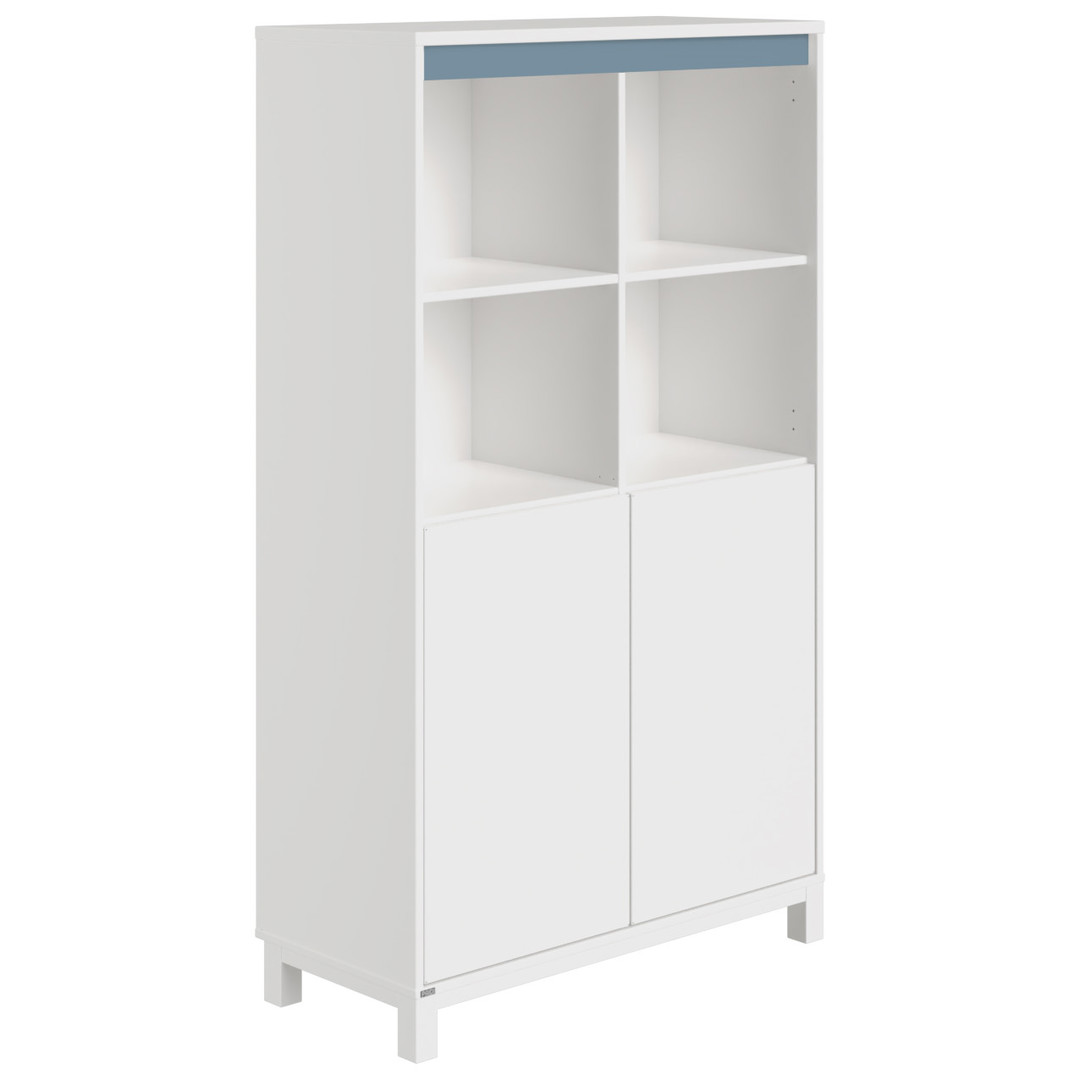 Regal Olli mit 2 Türen unten Blau