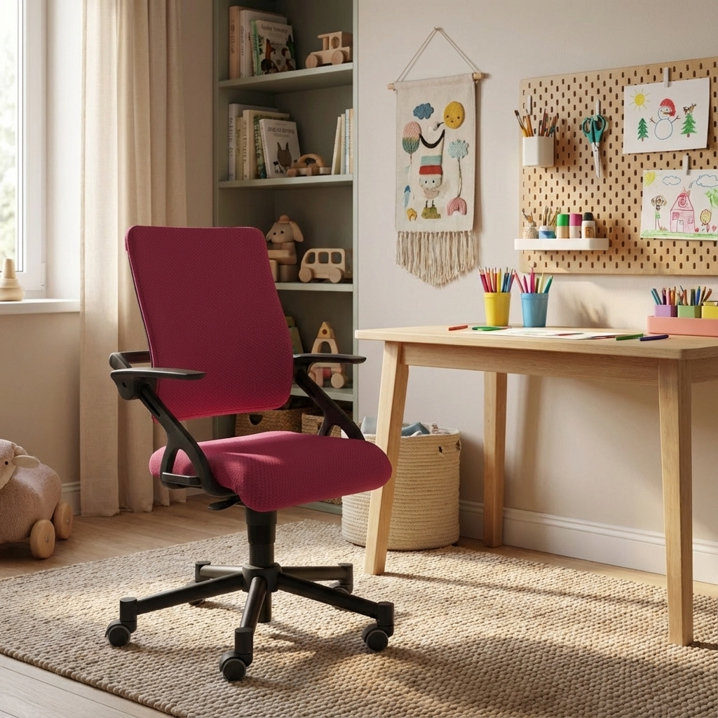 Bürostuhl Tio Schwarz Brombeere 3