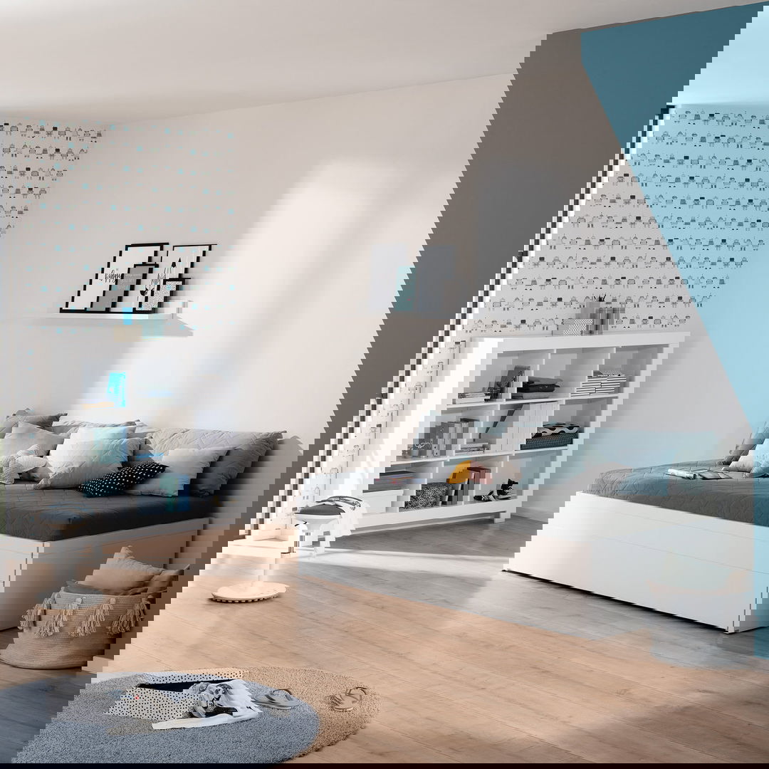 Bett Flynn mit Ausziehfunktion Weiss #2