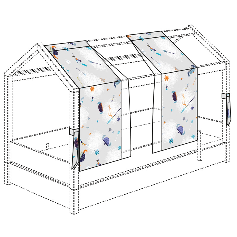 Vorhang-Set Traum Wikinger