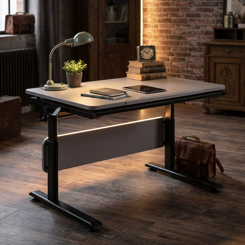 Schreibtisch Diego 105 Schwarz Grau 4