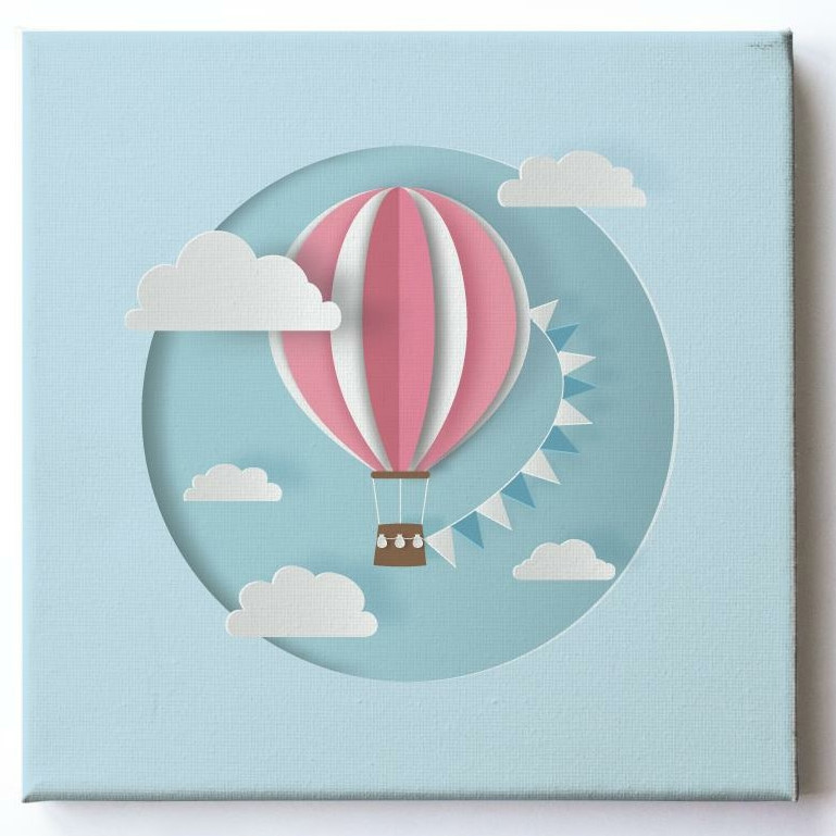 Leinwandbild 3D Heissluftballon
