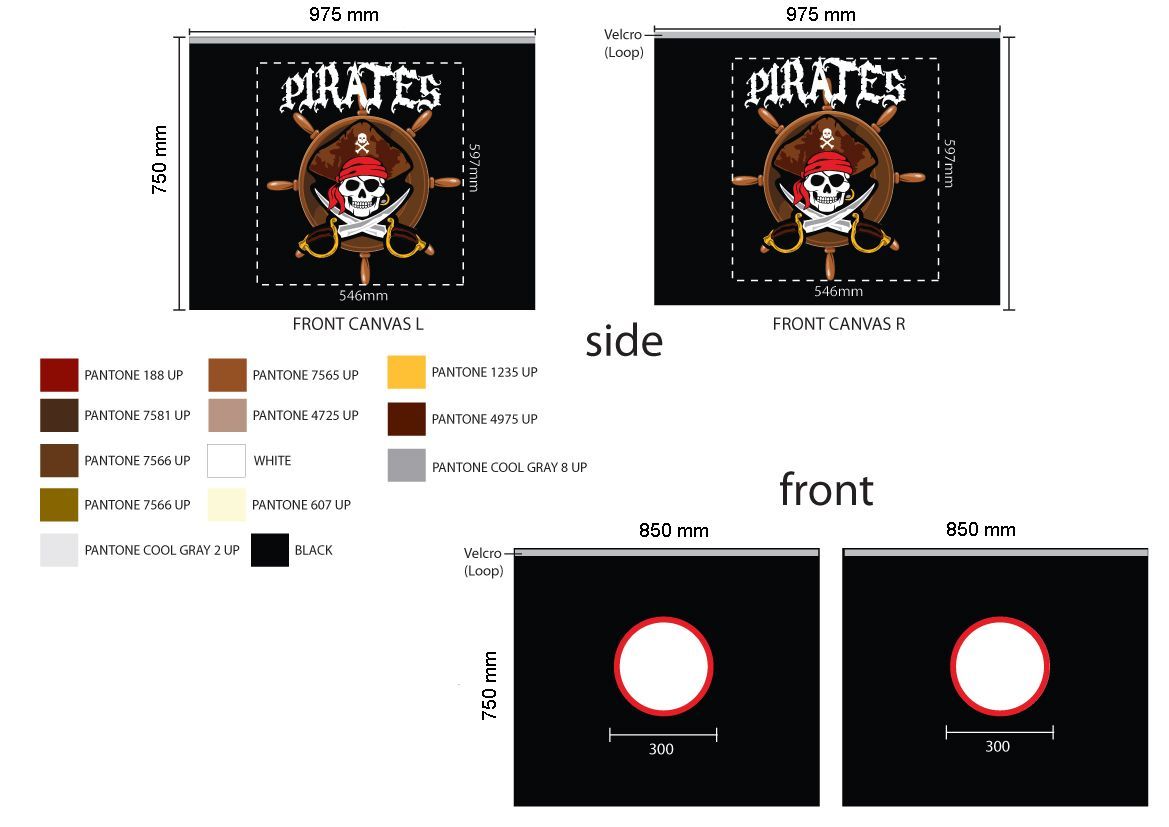 Halbhohes Bett Pirates Holz 4