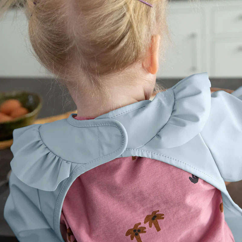 Lätzchen mit Ärmeln Sebra Blau 3