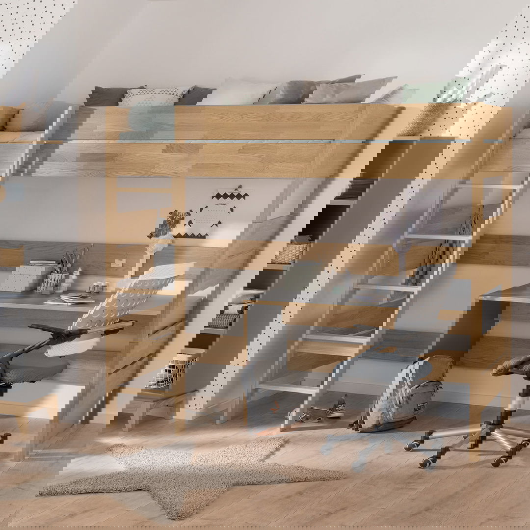 Hochbett Sten Holz, mit gerader Leiter #2