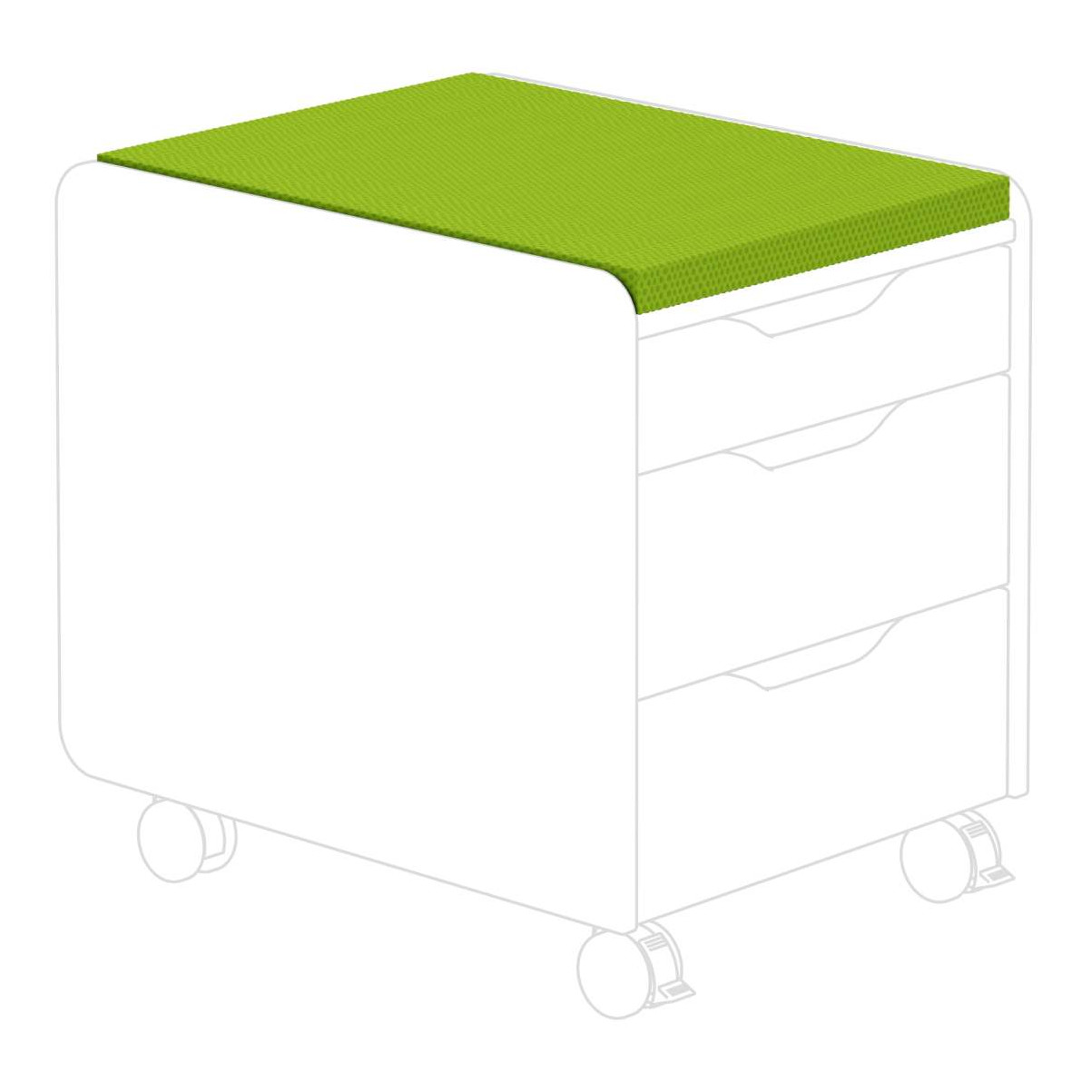 Sitzpolster mit 3D-Bezug Limette