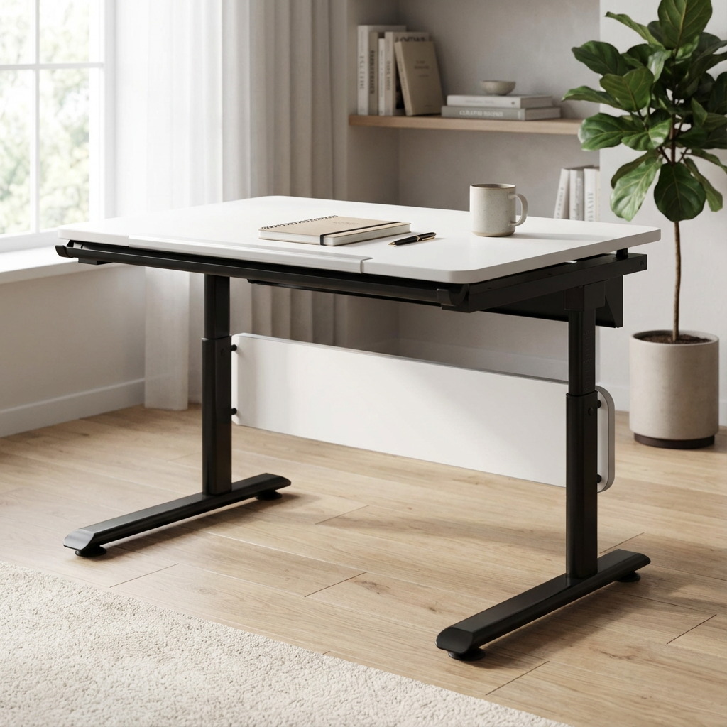 Schreibtisch Diego 105 Schwarz Weiss 6