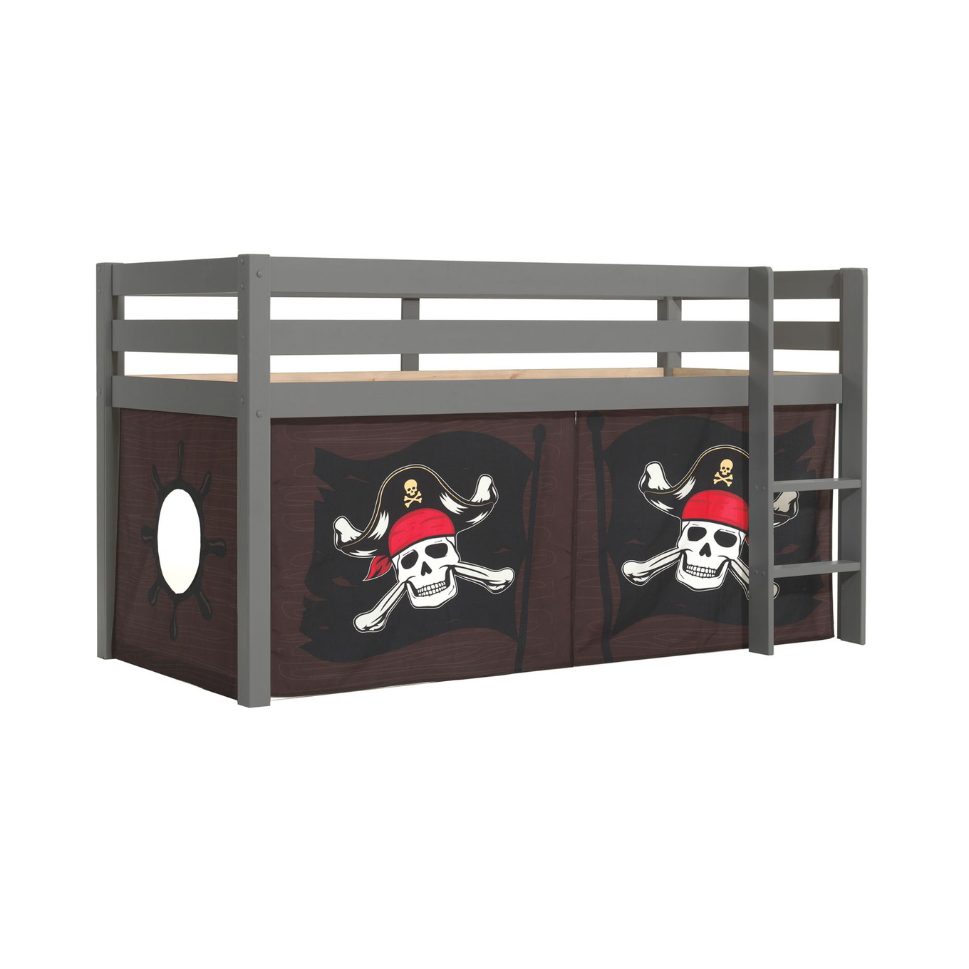 Halbhohes Bett Caribian Pirate Grau