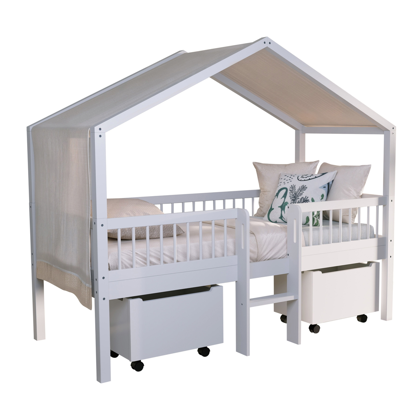 Hausbett Forrest mit Leiter 4-teilig Set