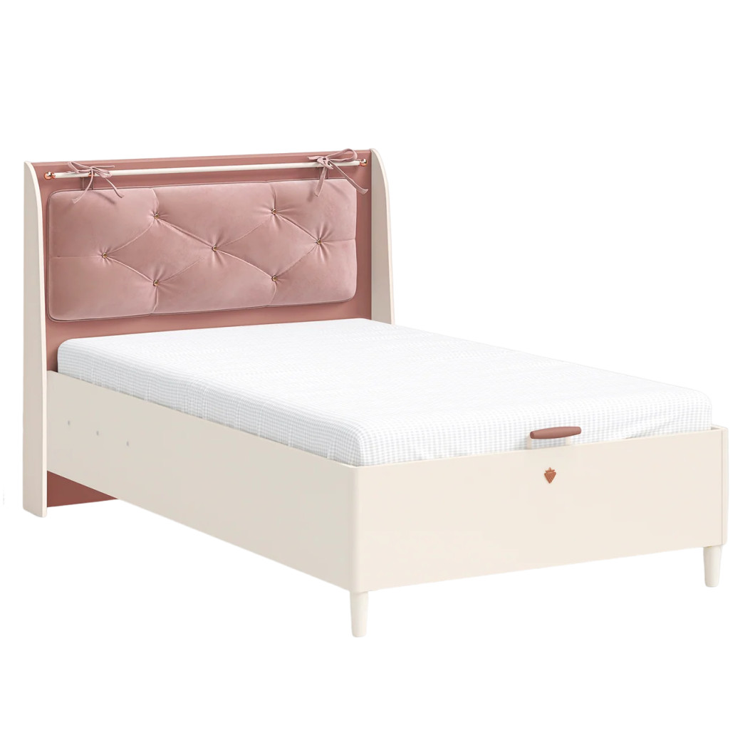 Bett Elegance mit Kopfteil, mit Stauraum, 120 x 200 cm