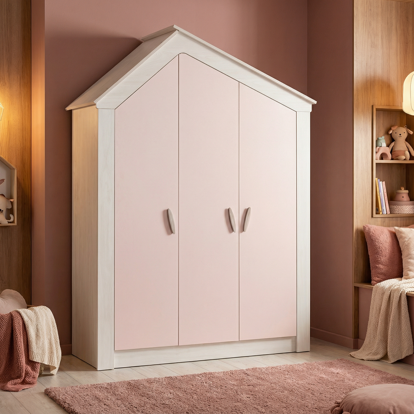 Kleiderschrank My House Pink, 3-türig 8