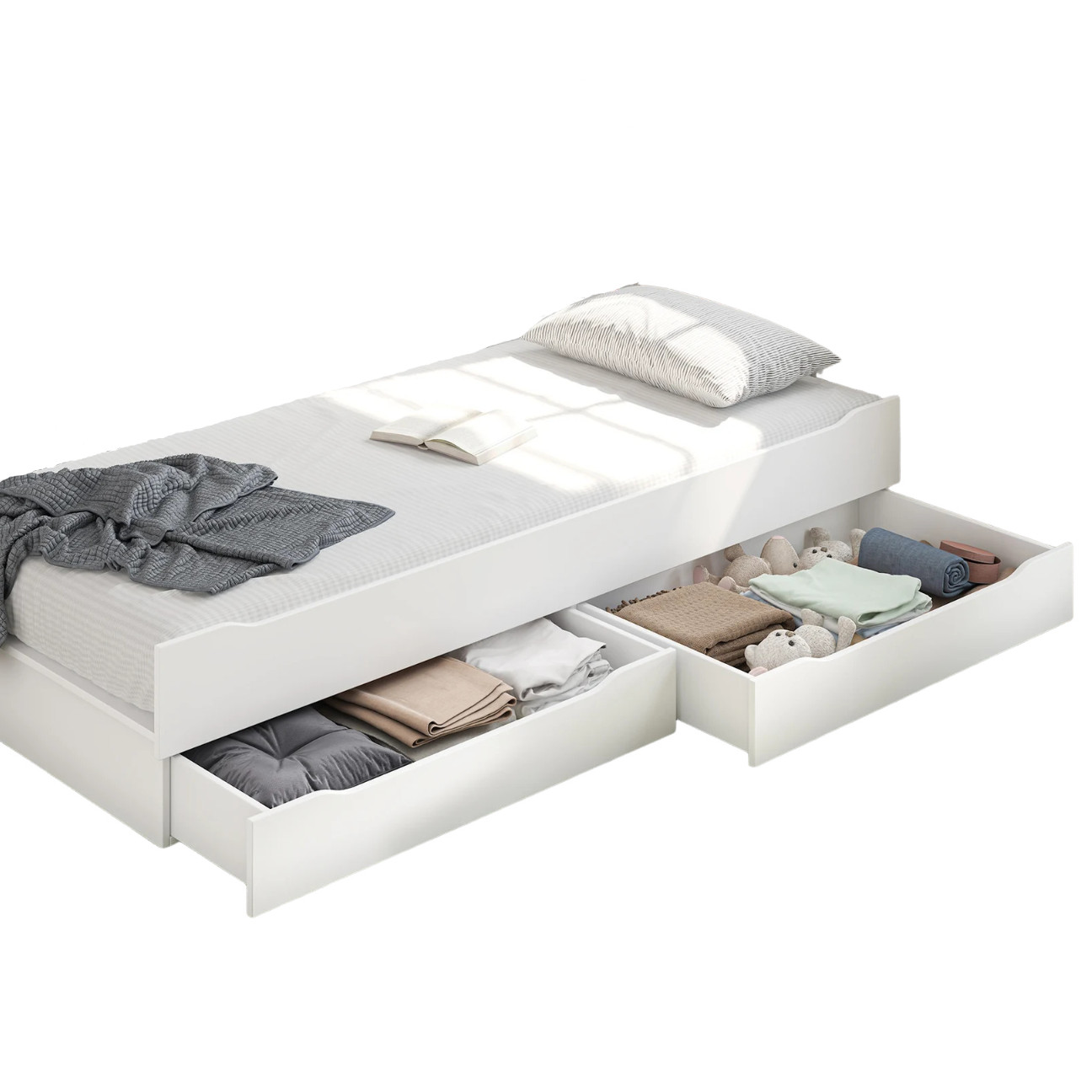 Ausziehbett Studio 90x200cm mit Schubladen