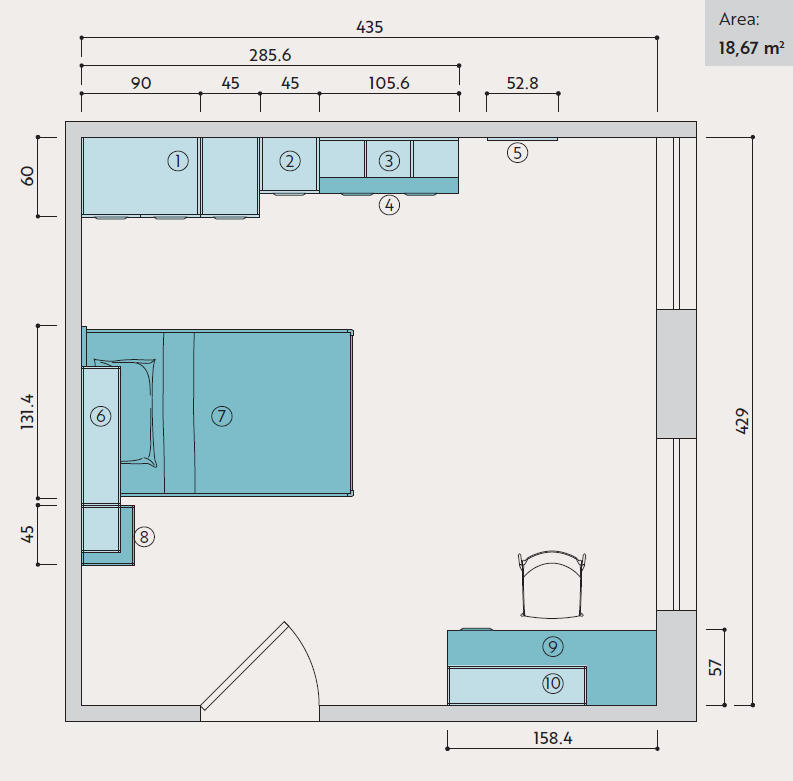 Kinderzimmer Bloom Comfort Set 9