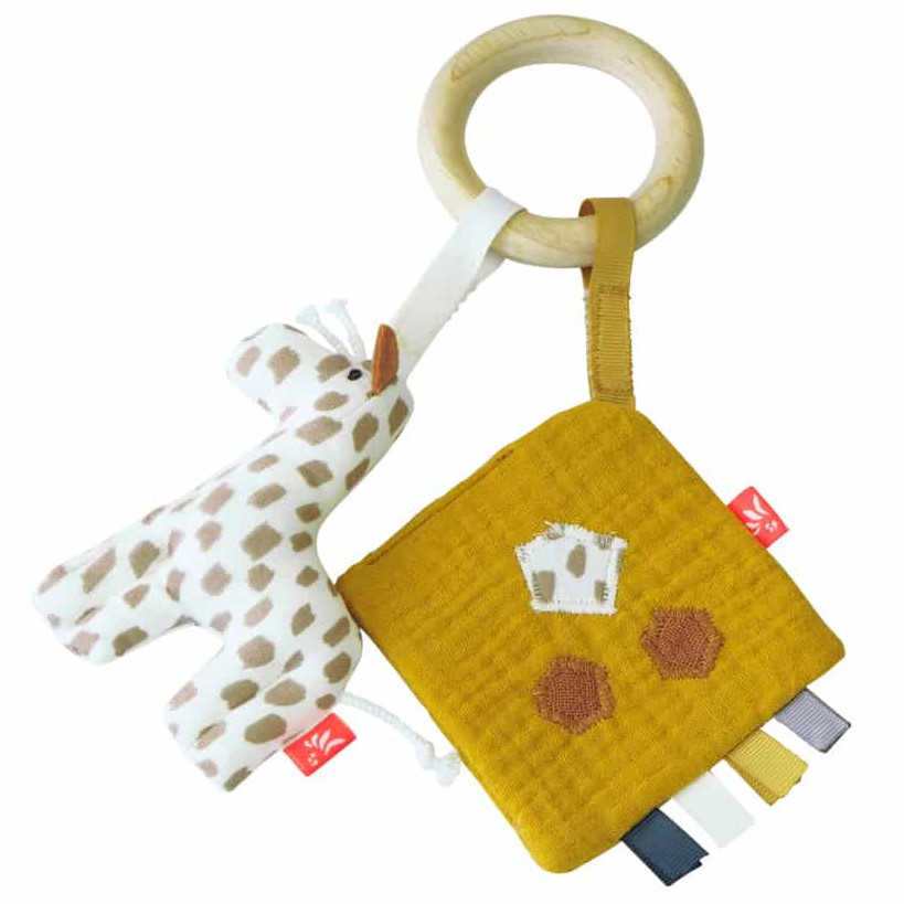 Beissring Giraffe mit Knister-Tuch