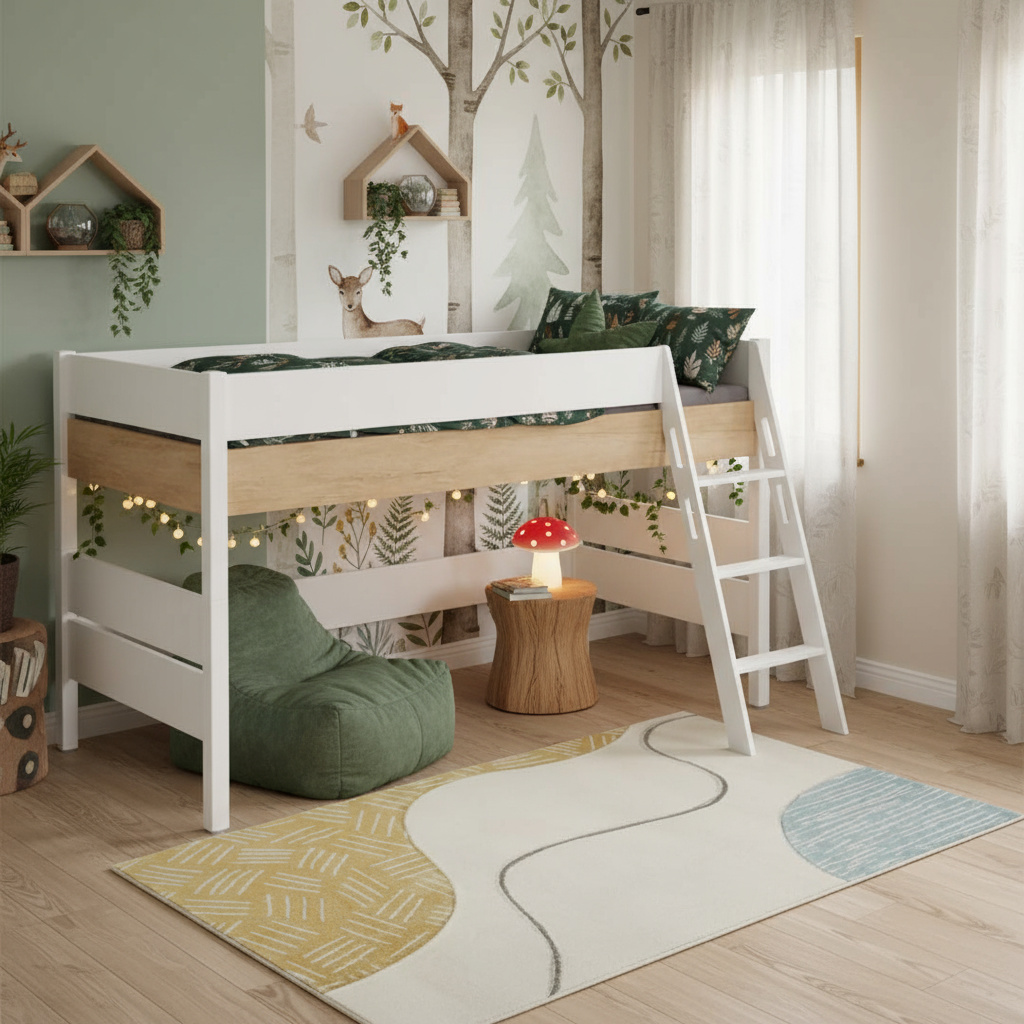 Halbhohes Bett Kira Nebraska mit Schrägleiter, 120 x 200 cm 5