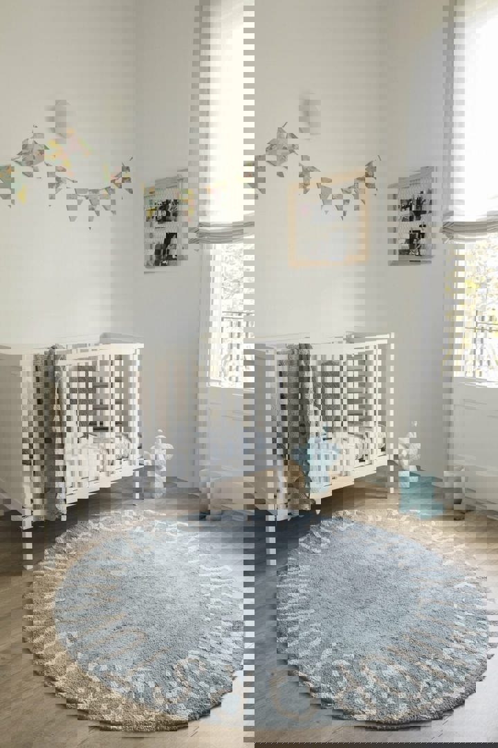 Teppich ABC Rund Blau #2