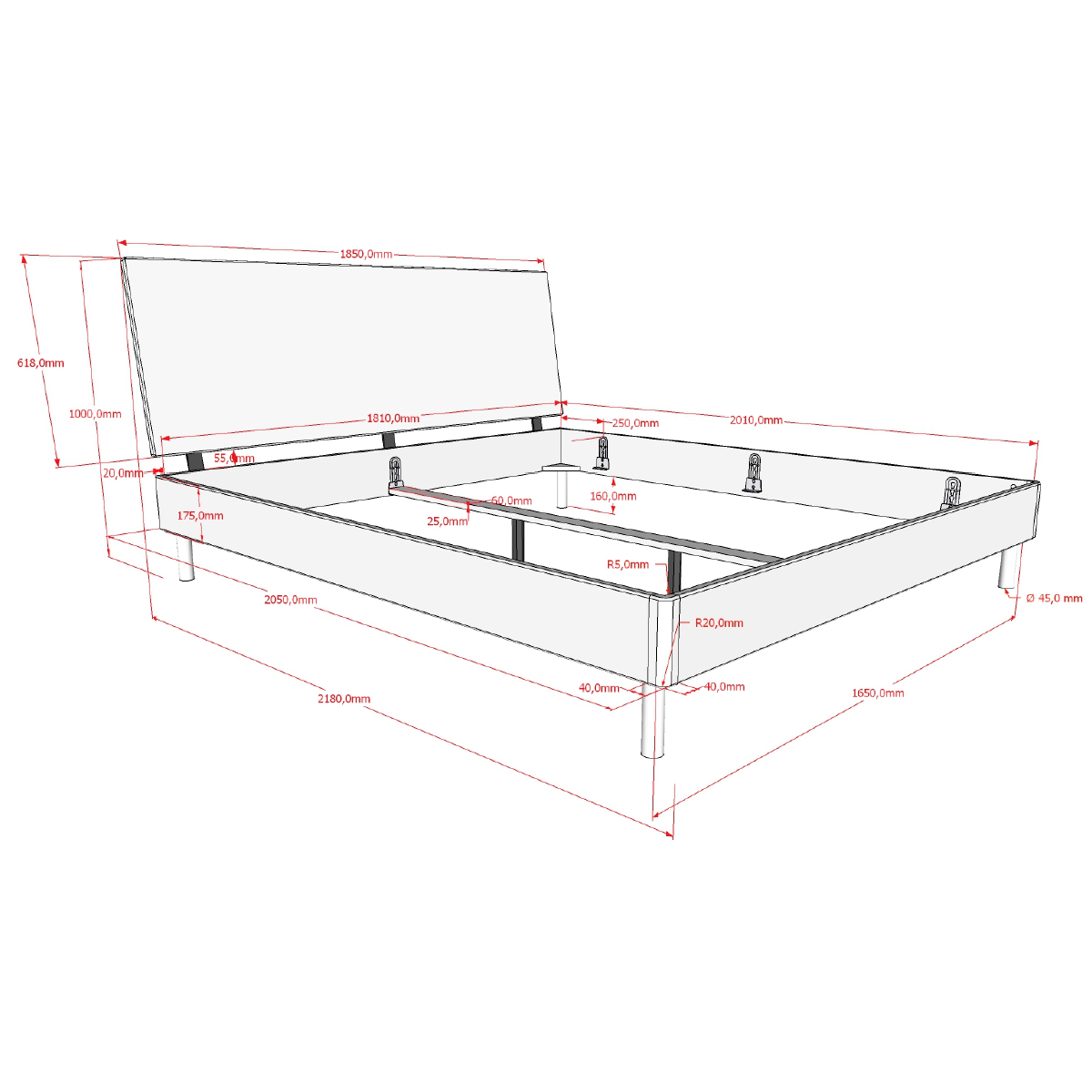 Bett Forrest B 180x200cm 3