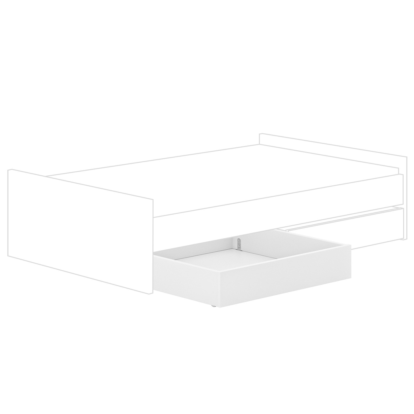 Bettschublade 1/2 Little Flo Weiss