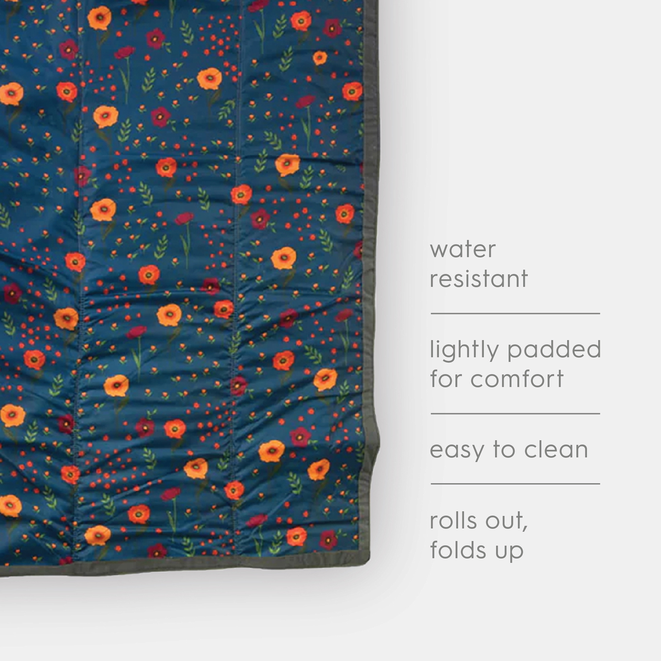 Picknick-Decke Midnight Poppy 152 x 152 cm 7