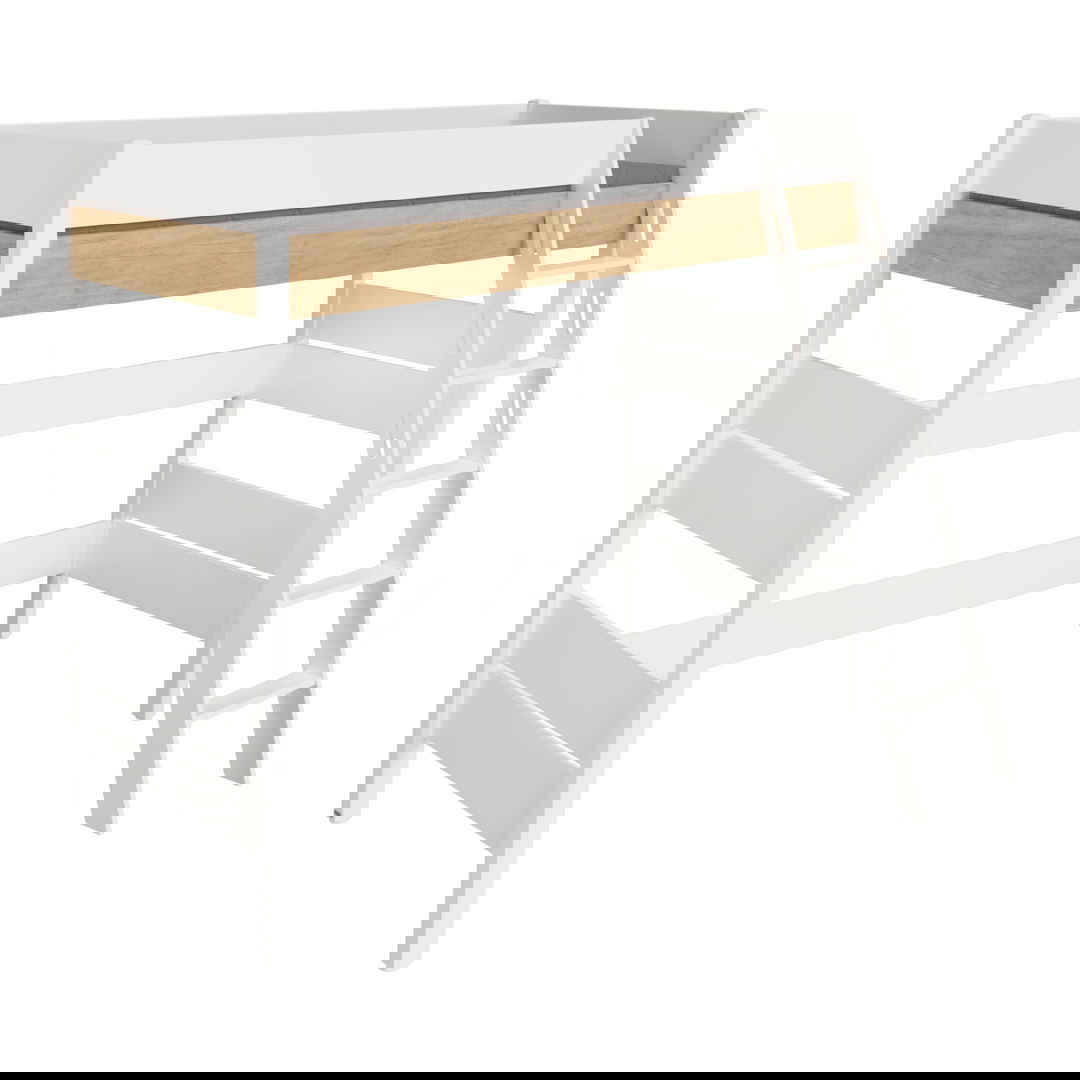 Hochbett Kira Nebraska mit Schrägleiter, 120 x 200 cm