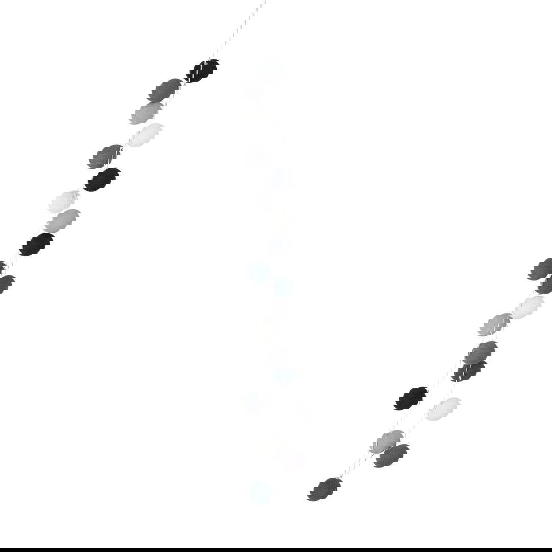 Lichterkette mit Baumwollkugeln Royal