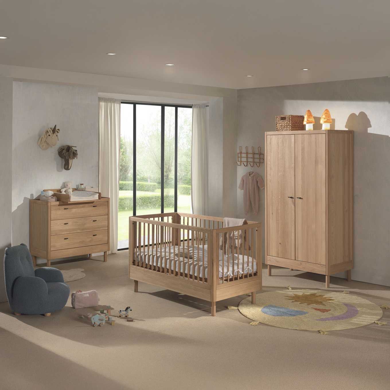 Babyzimmer Forrest Eiche 4-teilig Set C #2