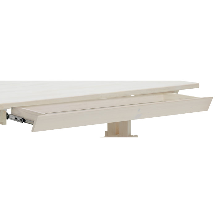 Schublade für höhenverstellbare Schreibtische Weiss lasiert