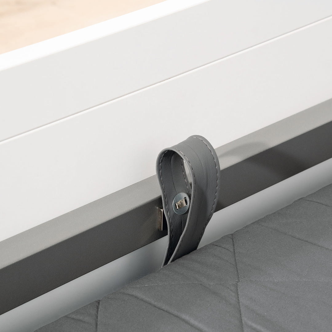 Bett Flynn mit Ausziehfunktion Weiss 7