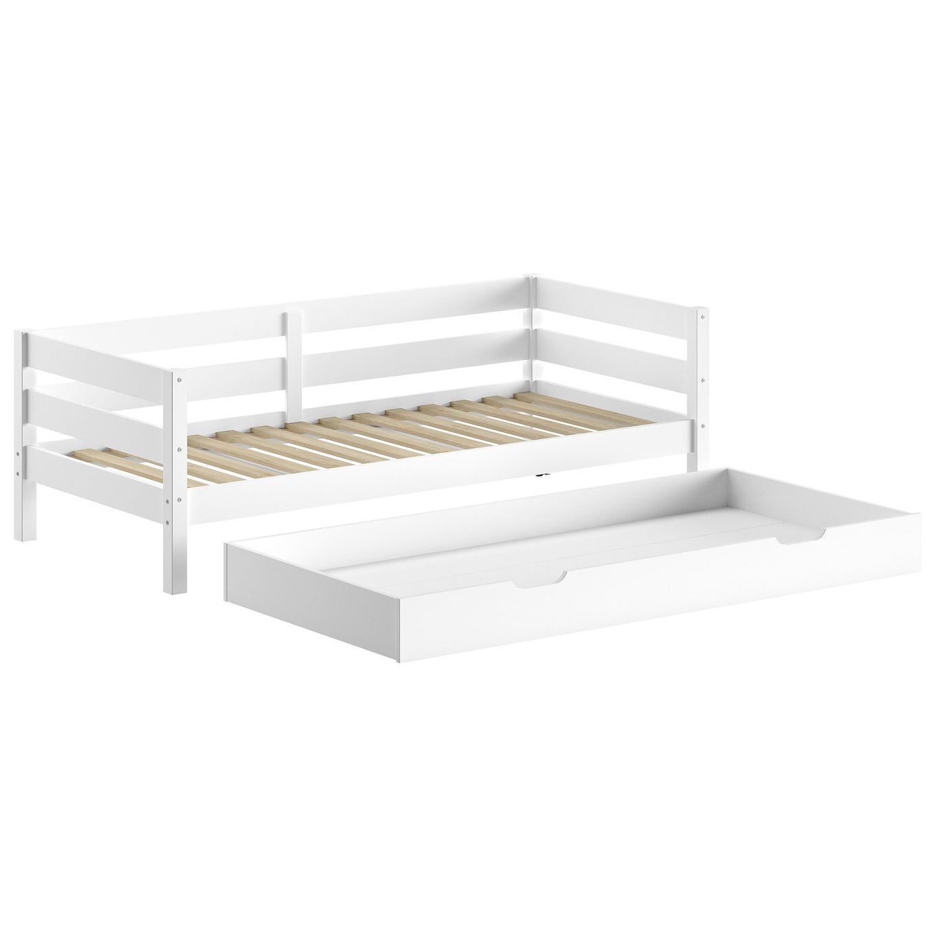 Kojenbett Margrit inkl. Ausziehkasten Weiss 3