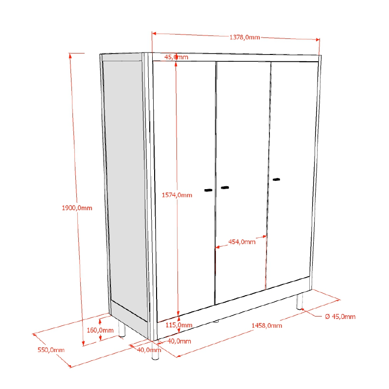 Kinderzimmer Forrest Eiche 4-teilig Set D 15