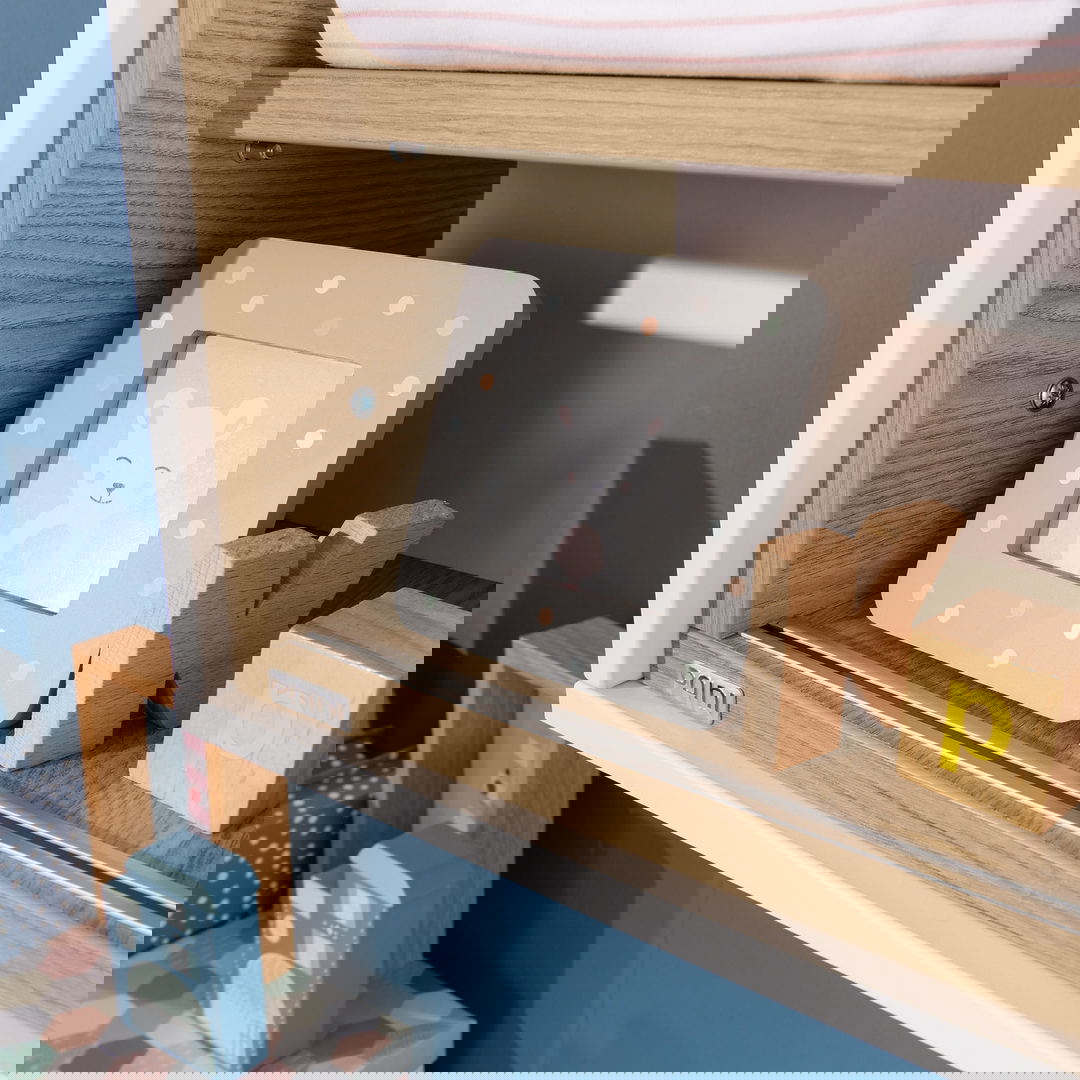 Wandregal Lieven mit Schiebetür Weiss, Holz 6