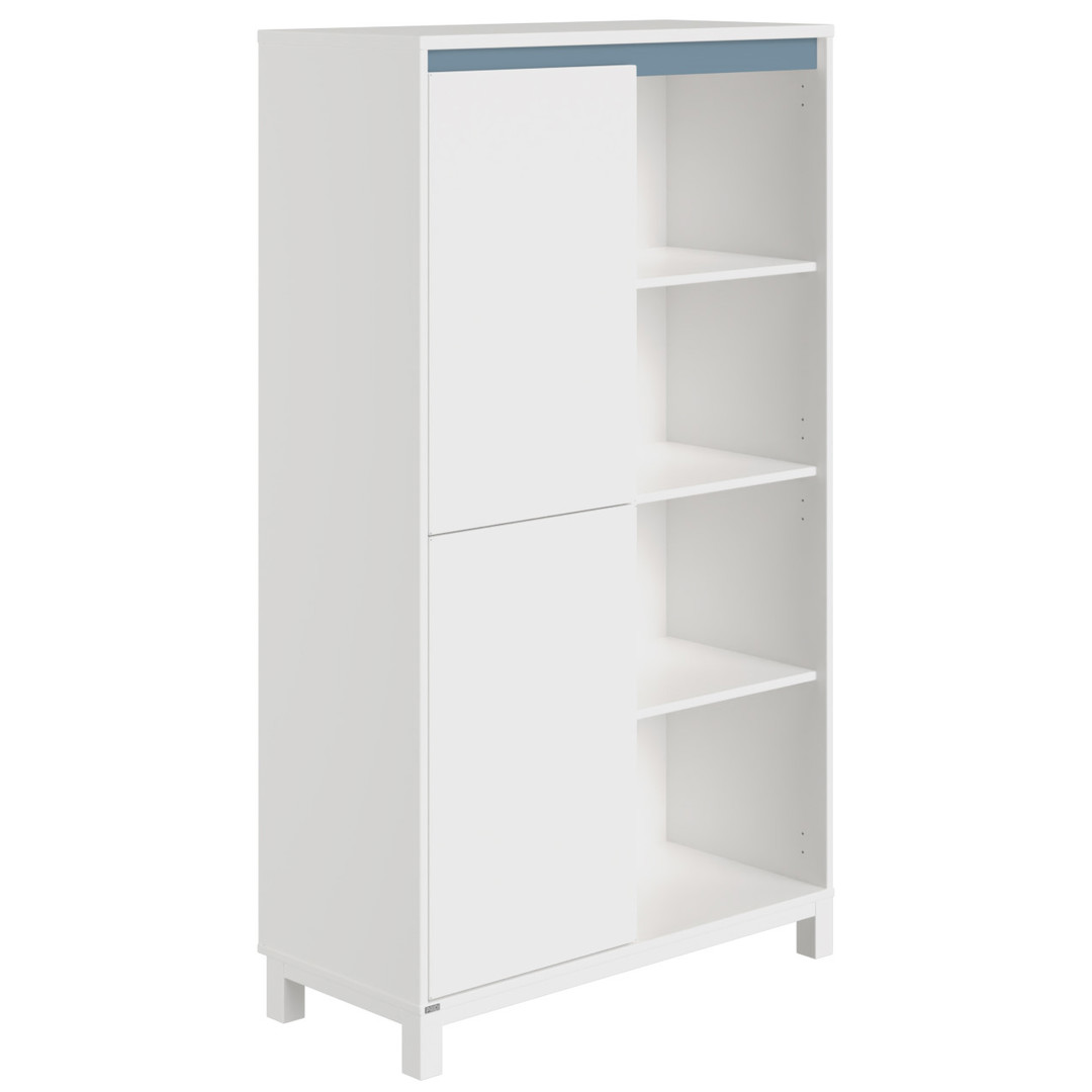 Regal Olli mit 2 Türen links Blau