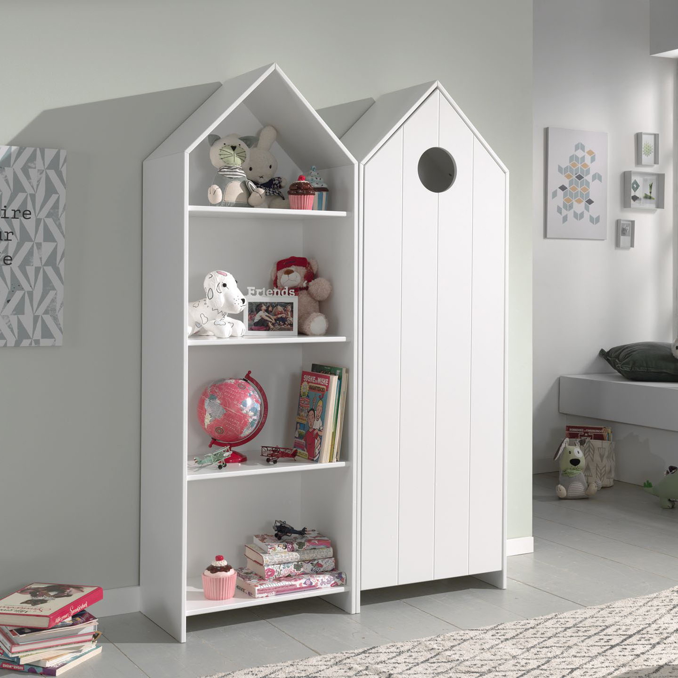 Regalschrank Casami 2-teilig Set Weiss #2