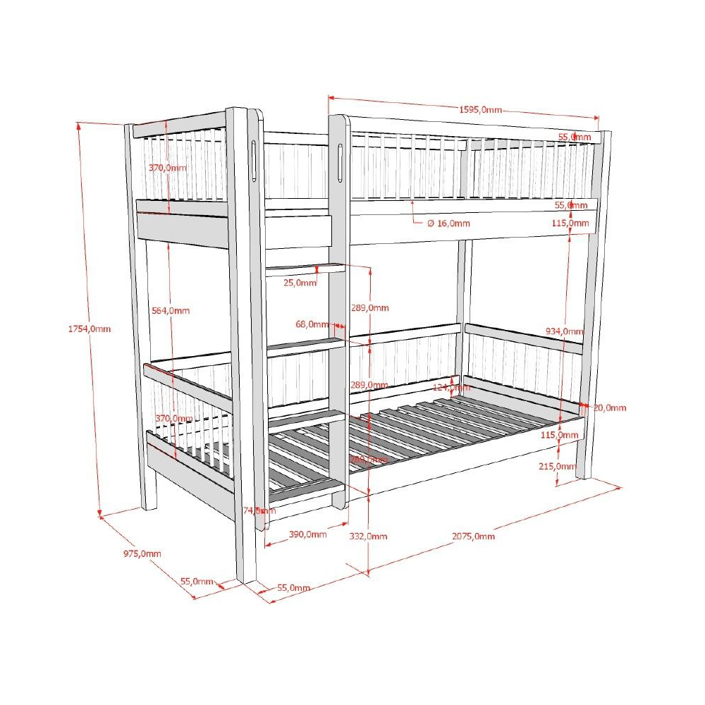 Etagenbett Forrest Natur 7