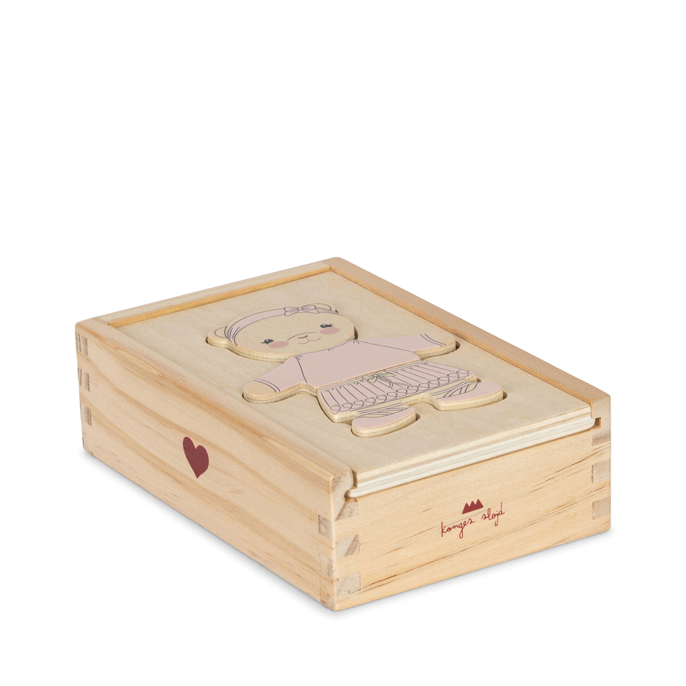 Holz-Teddy-Anziehpuzzle FSC Dusty Pink 9