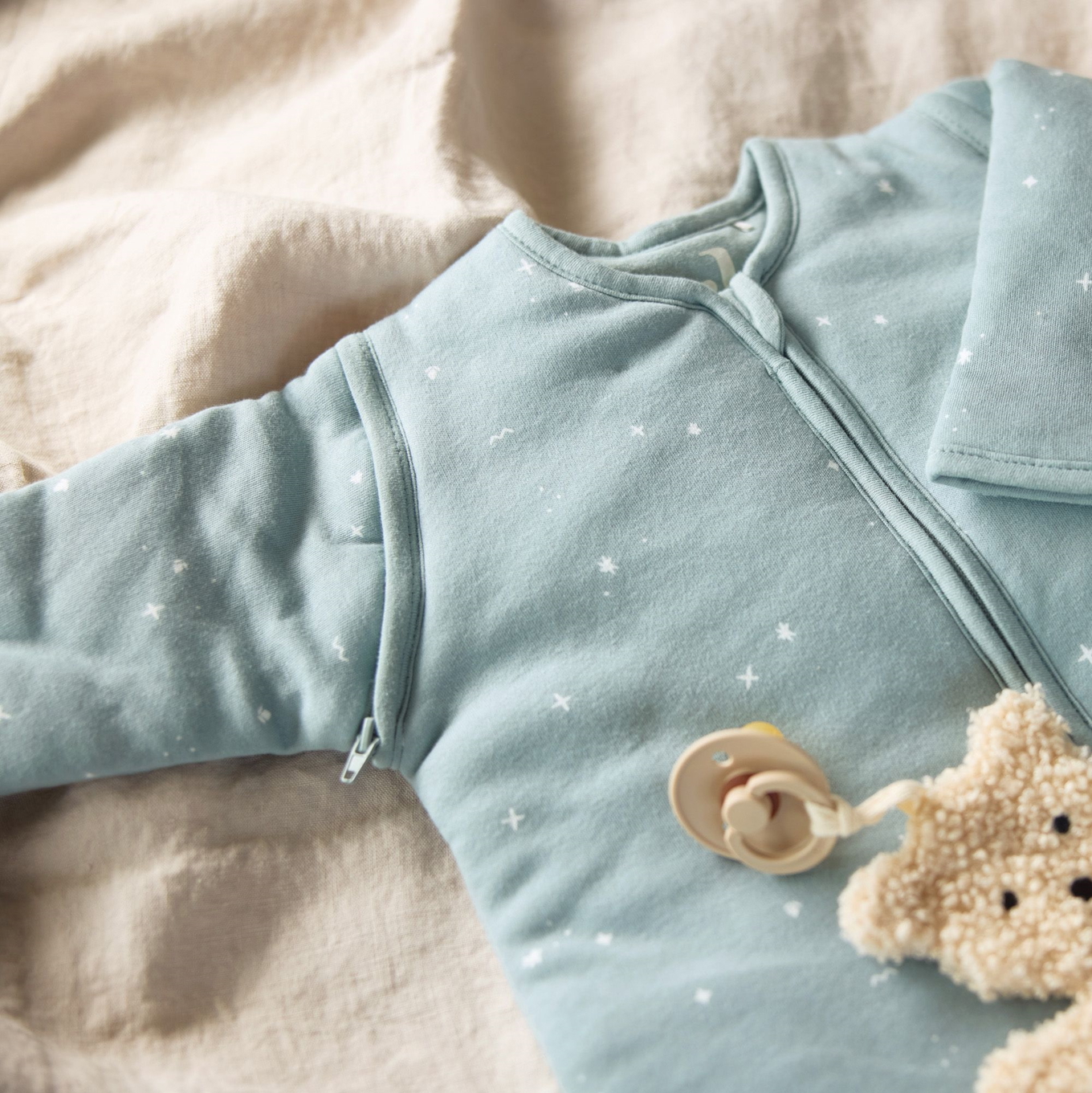 Schlafsack mit abnehmbaren Ärmeln Twinkling Grün, 90 cm #2